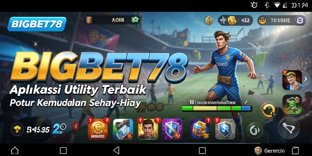 Screenshot utama BIGBET78 menunjukkan antarmuka aplikasi yang sederhana dan intuitif.