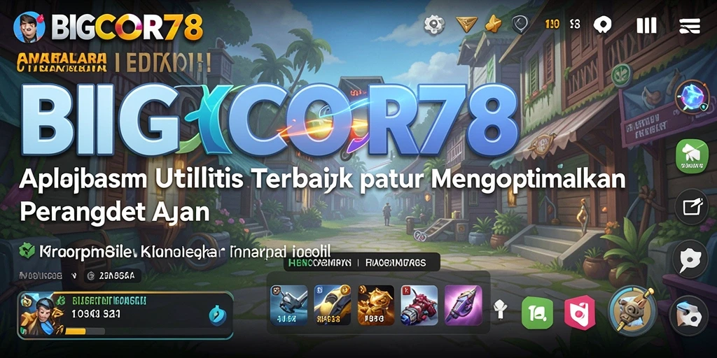 Screenshot utama BIGCOR78 menampilkan antarmuka yang elegan dan fitur utilitas.