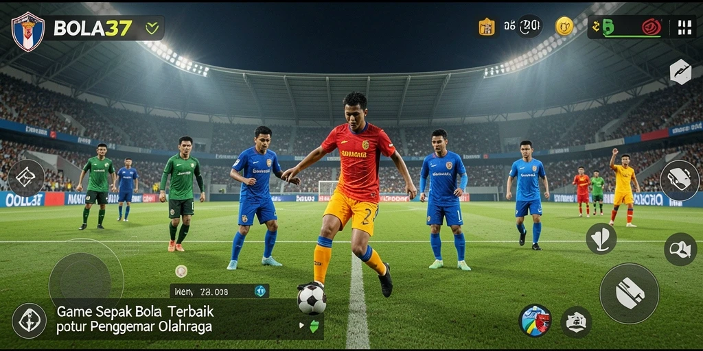 Tangkapan layar utama BOLA37 yang menampilkan aksi pertandingan sepak bola.