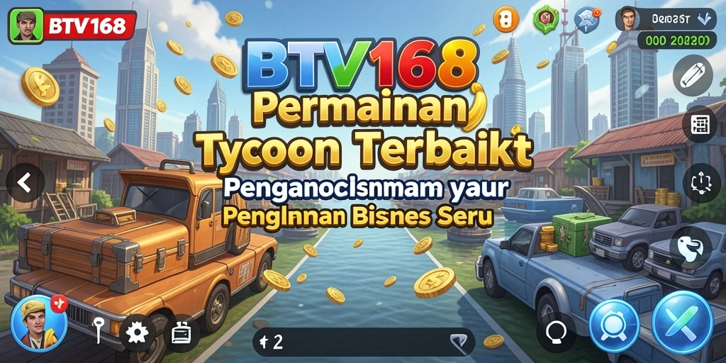 Screenshot utama BTV168 menunjukkan momen seru dalam merancang strategi bisnis.