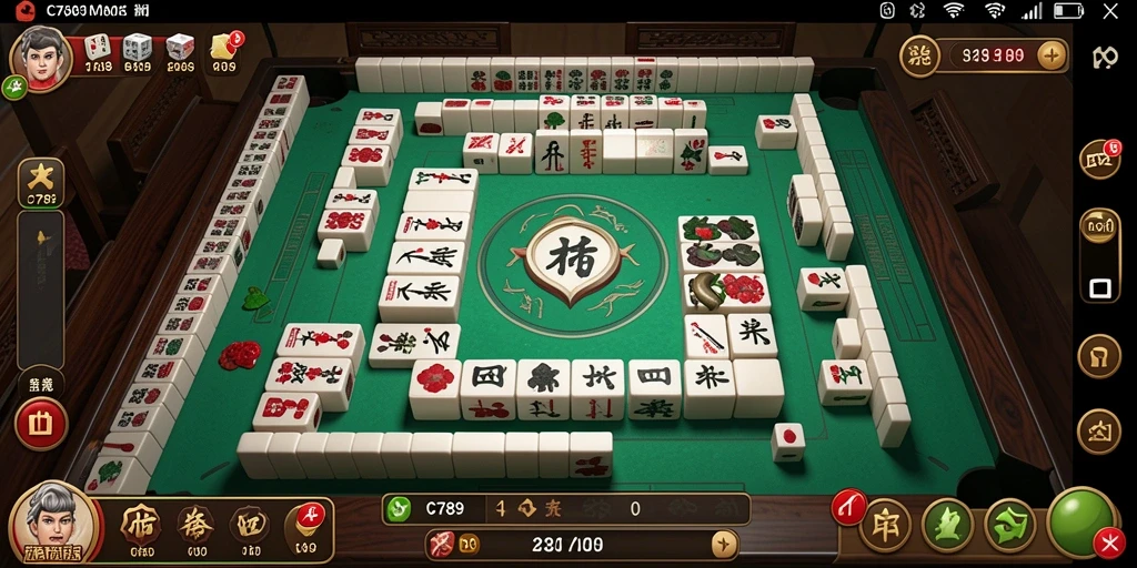 Tampilan gameplay menarik dari C789 yang penuh strategi Mahjong.