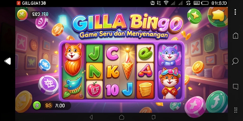 Tampilan gameplay Bingo GILA138 yang menarik dan interaktif.