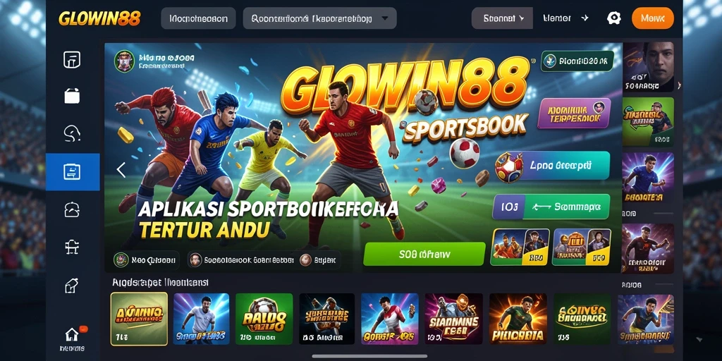 Screenshot gameplay GLOWIN88 dengan tampilan taruhan olahraga.