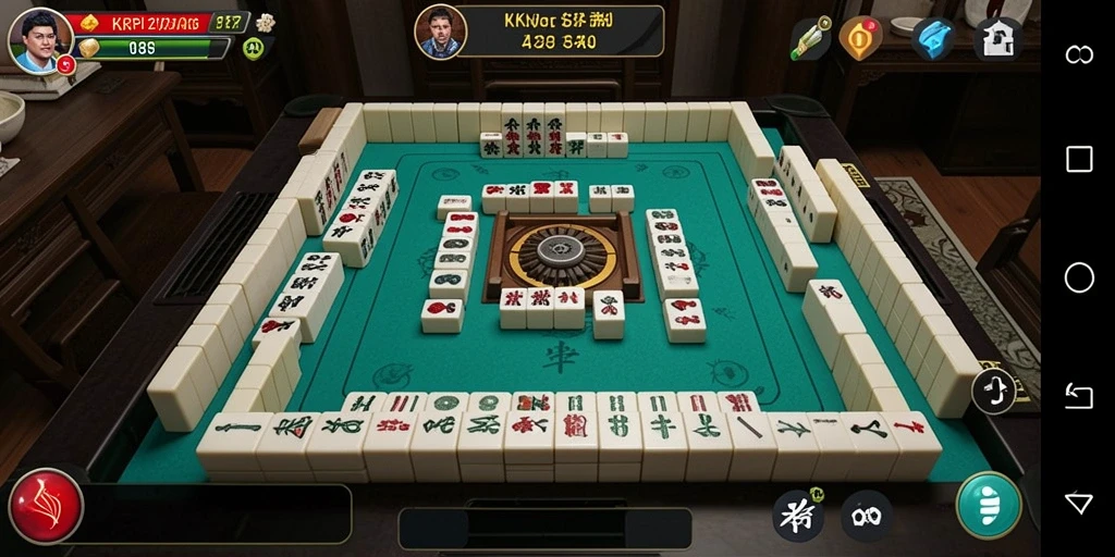 Tampilan gameplay menarik dari permainan Mahjong KKRP.