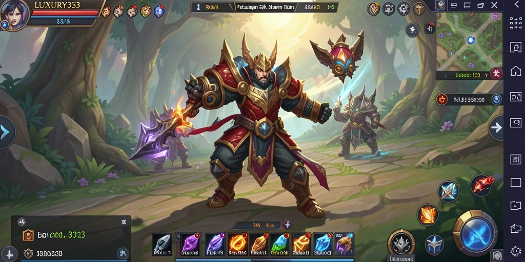 Tampilan gameplay menarik di dunia fantasi LUXURY333.