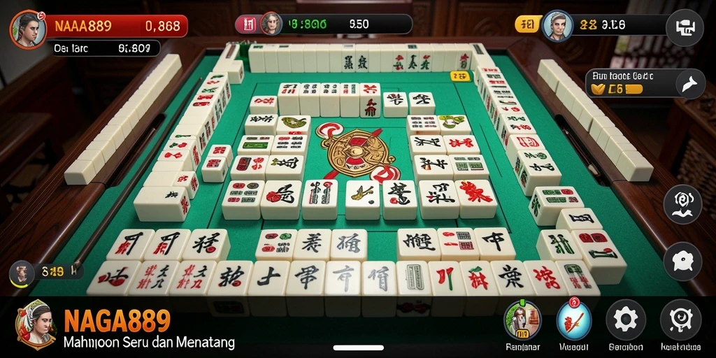 Screenshot utama NAGA889 menampilkan gameplay Mahjong yang seru dan interaktif.