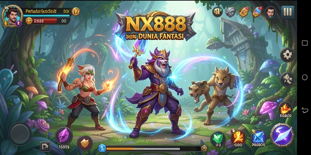 Tangkapan layar dari gameplay menegangkan di NX888.