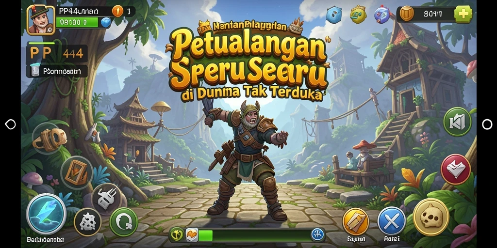 Screenshot gameplay PP444 yang menampilkan aksi seru di dunia petualangan.
