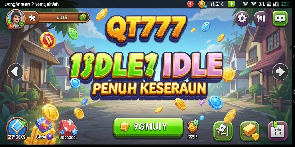 Tangkapan layar utama QT777 menunjukkan gameplay Idle yang menarik dan interaktif.