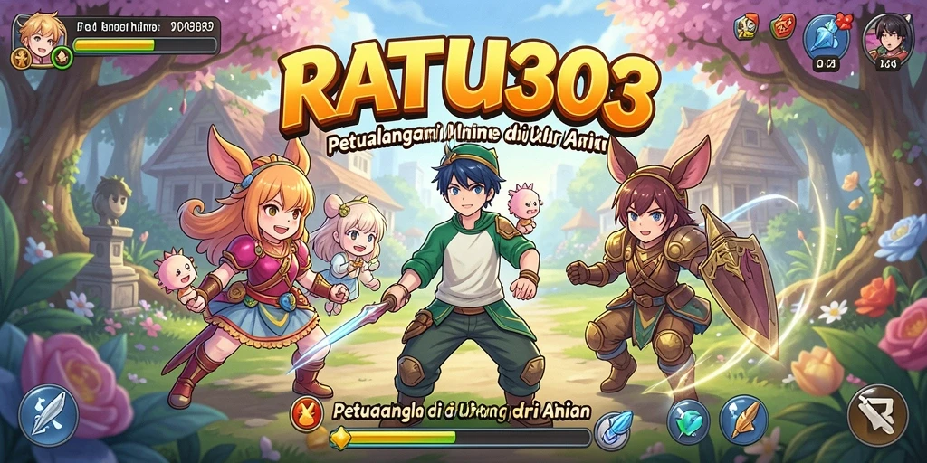 Tampilan gameplay <strong>RATU303</strong> yang penuh aksi dan karakter anime menawan.