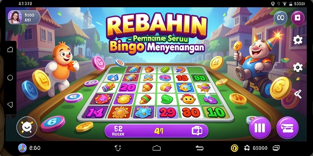 Tampilan gameplay seru dalam REBAHIN yang menampilkan Bingo.