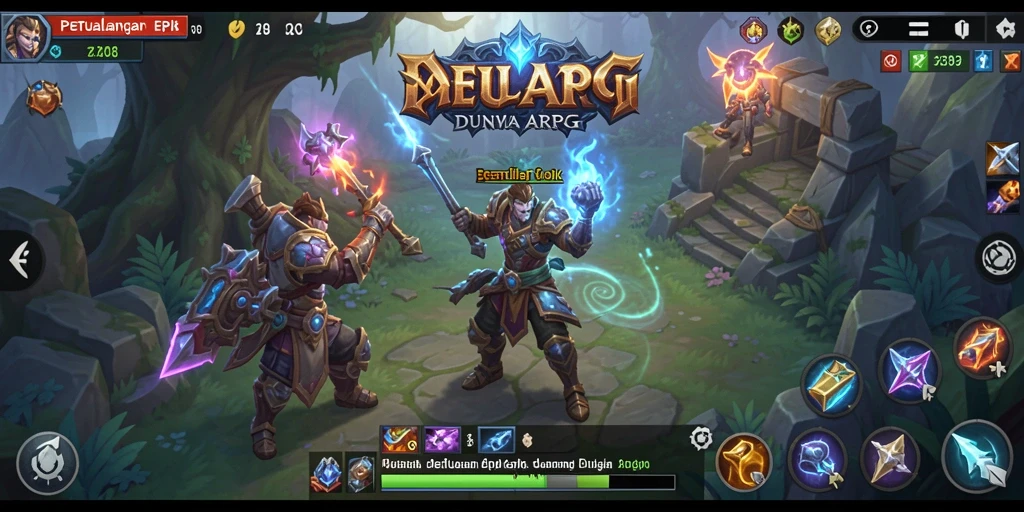 Tampilan gameplay RP8 yang seru dan interaktif dalam dunia ARPG.