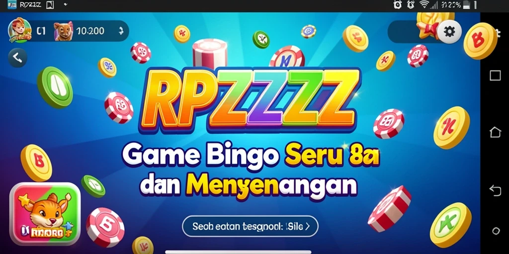 Screenshot utama gameplay Bingo RPZZZ yang menunjukkan suasana permainan yang seru.