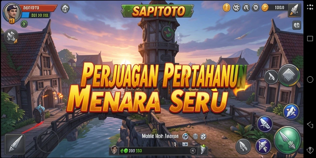 Menampilkan momen menegangkan dari gameplay Tower Defense di SAPITOTO.