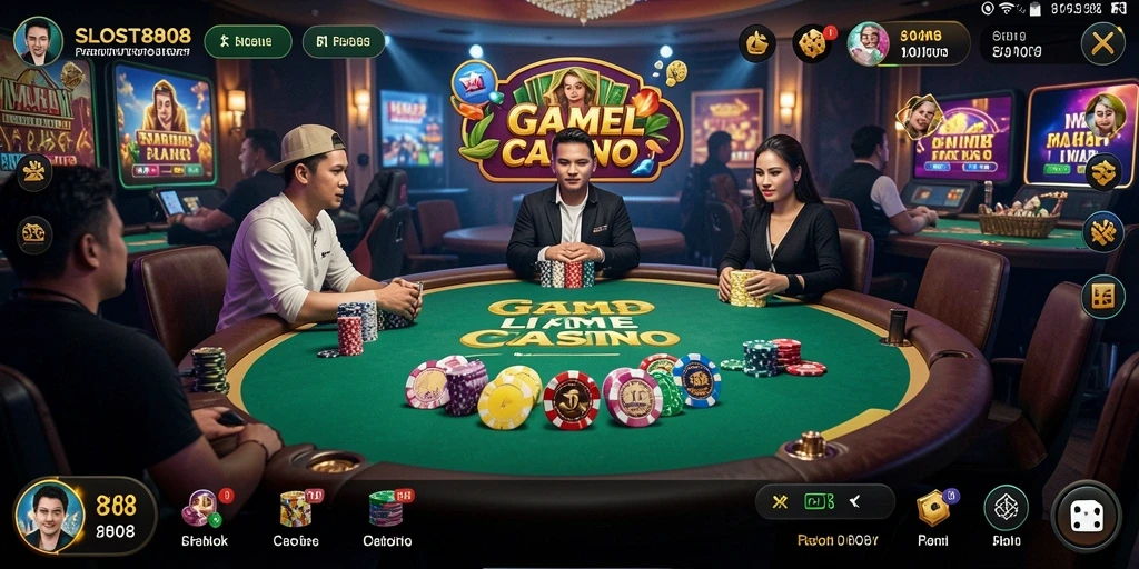 Gameplay seru SLOST8808 dengan dealer langsung dan pengguna aktif.