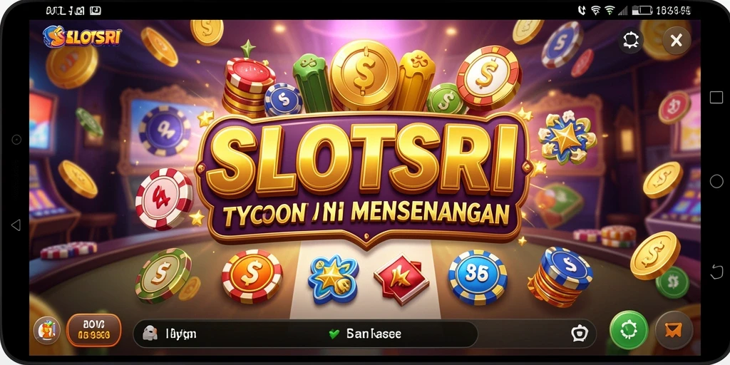 Tampilan gameplay SLOTSRI menunjukkan keseruan mengelola kasino.