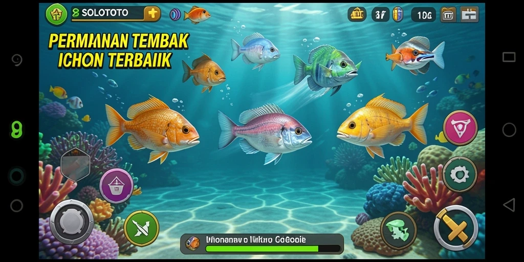 Tampilan gameplay seru dalam permainan Tembak Ikan SOLOTOTO.