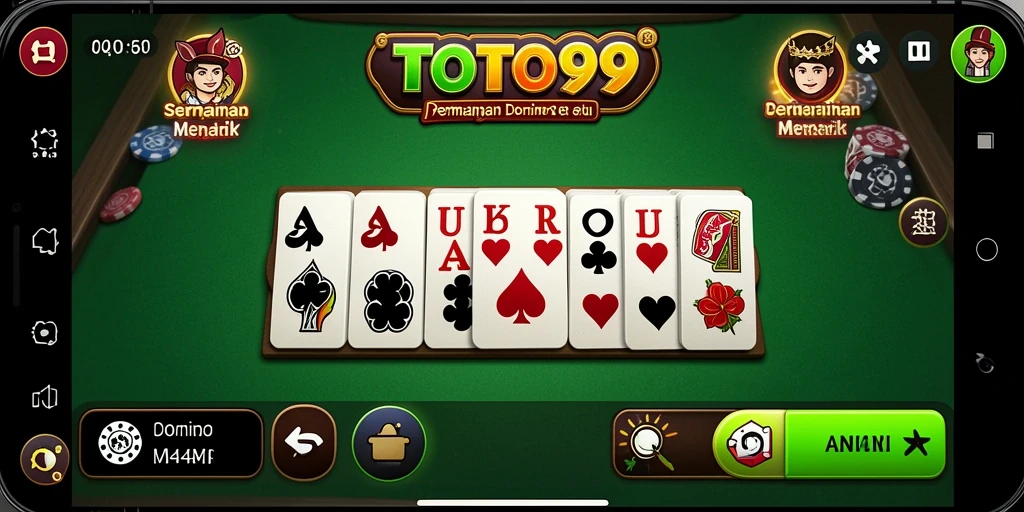 Tampilan gameplay menarik dari TOTO99 dengan elemen Domino yang seru.